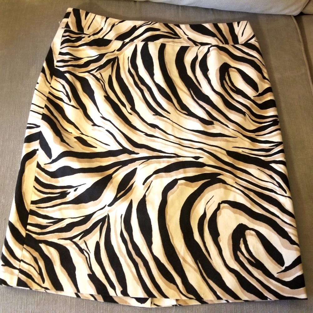 Zebra print pencil skirt